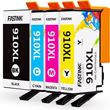 Photo 1 of FASTINK Compatible 910XL Ink Cartridges Combo Pack,High Yield,Replacement for HP 910XL 910 XL,Works with HP OfficeJet Pro 8025, 8025e, 8035, 8035e, 8028, 8020 Printer for HP910, HP910XL, 910 XL