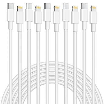 Photo 1 of USB C to Lightning Cable [Apple MFi Certified] iPhone Fast Charger Cable 5-Pack 6FT Type C Charger Cord for iPhone 13/13 Mini/13 Pro/12/12 Mini/12 Pro/12 Pro Max/SE/11/11 Pro/Max/XS/iPad Pro/Airpod