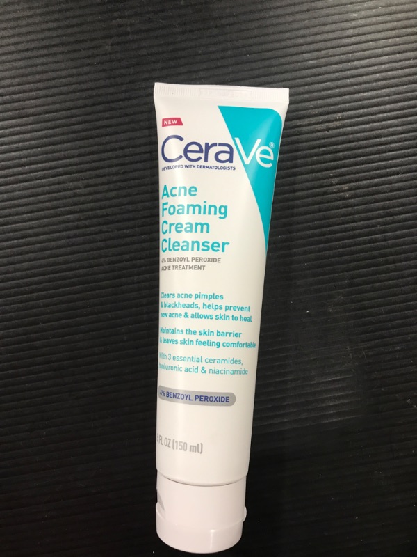 Photo 2 of Acne Foaming Cream Cleanser Acne Treatment Face Wash with 4% Benzoyl Peroxide