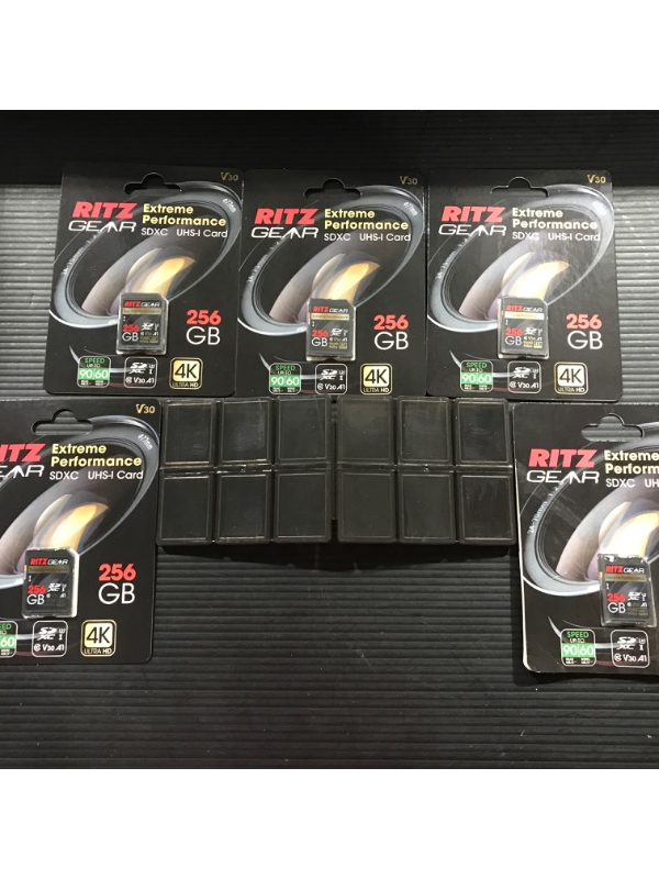 Photo 2 of RITZ GEAR Extreme Performance High Speed UHS-I SDXC 256GB 90/60 MB/S U3 A1 C10 V30 Memory Card (5 Units) Designed for SD Devices That can Capture Full HD, 3D, & 4K Video & Photography