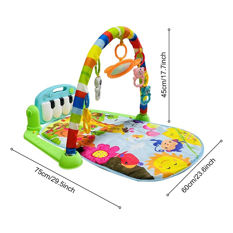 Photo 1 of CREPRO Baby Play Mat & Baby Gym Toys, Infant Play Mat and Activity Gym Baby Activity Mat with Music and Lights, Kick & Play Piano Gym Tummy Time Padded Mat for Newborn Toddler