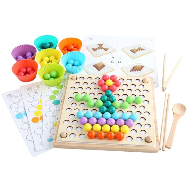 Photo 1 of Color Bead Xiaoxiaole Wooden Children's Educational Toys