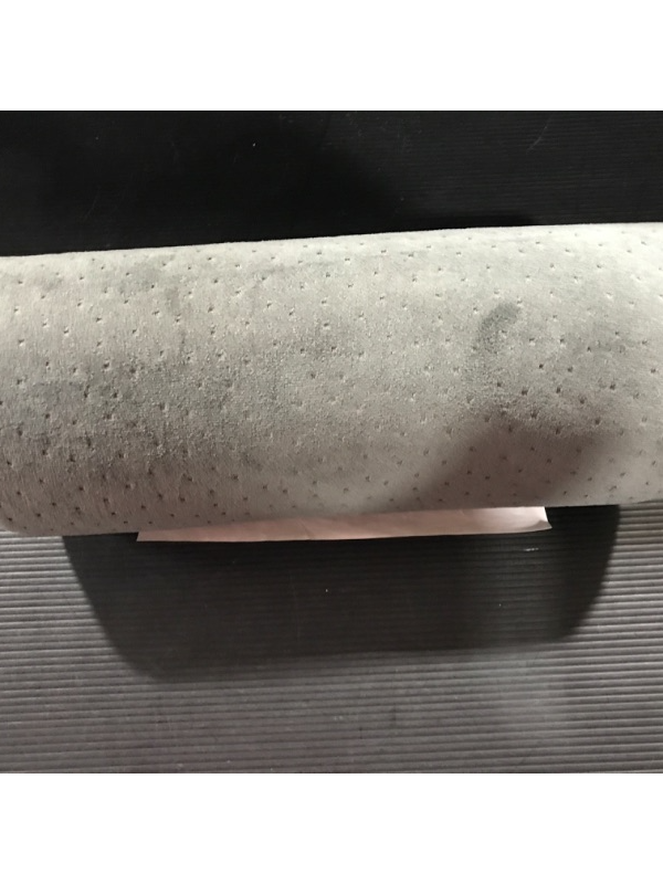 Photo 2 of Bamboo Gray Round Cervical Roll Cylinder Bolster Pillow with Removable Washable Cover