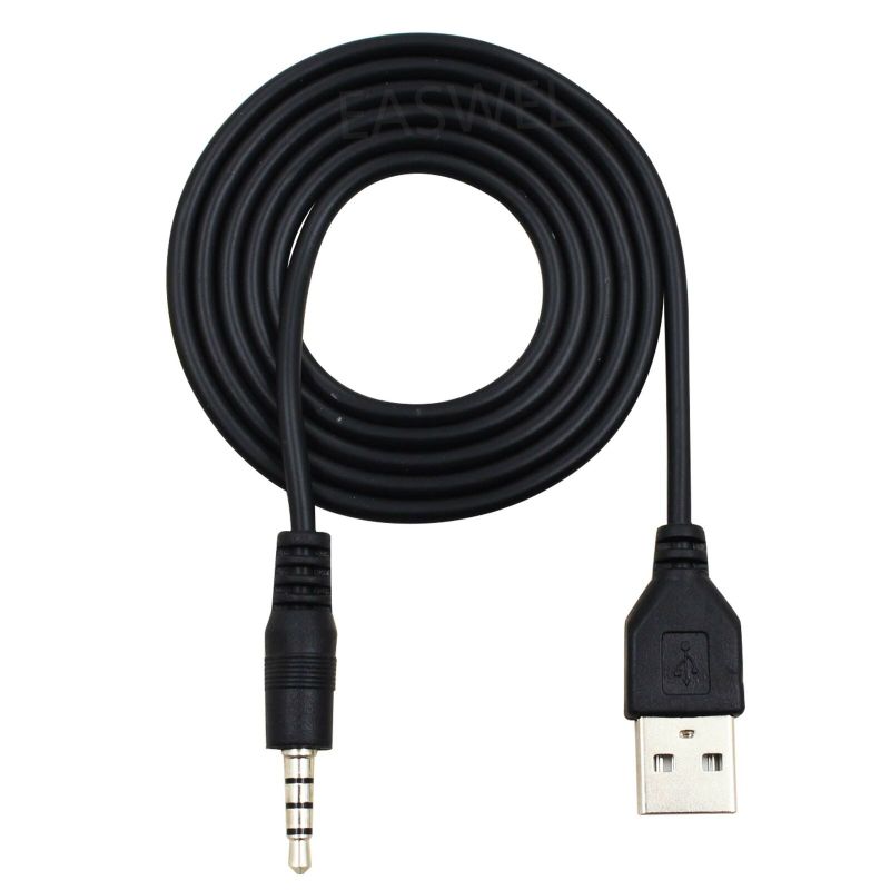 Photo 1 of Male AUX Audio Jack to USB Male Charge Cable Adapter Cord