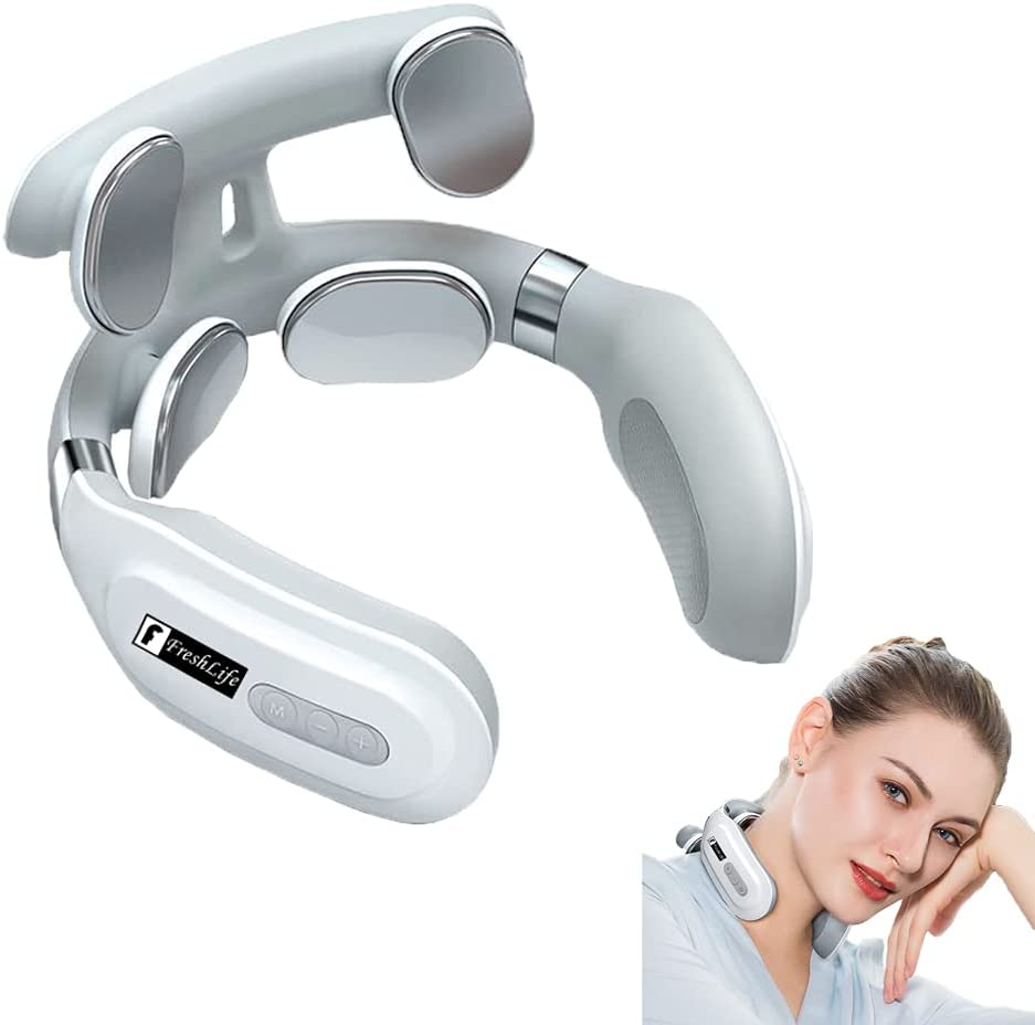 Photo 1 of Neck Massager with Heat, FreshLife Neckology Intelligent Neck Massager, Cordless Portable Neck Massager, Travel Smart Neck Massage Equipment for Office, Home, Airplane and Travel