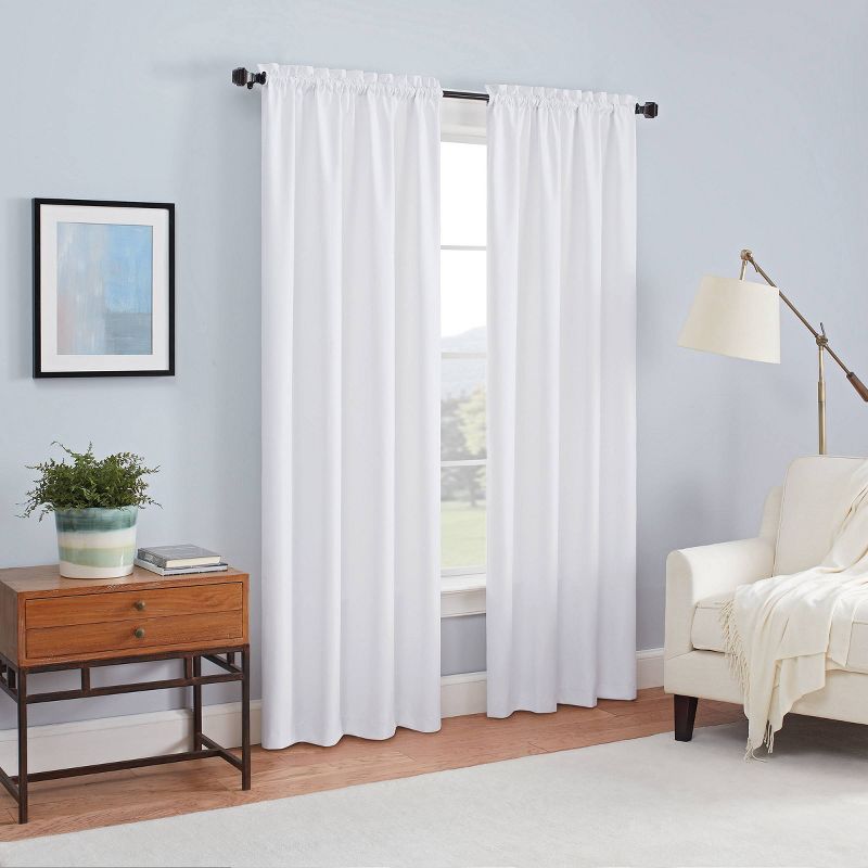 Photo 1 of 2pc Blackout Braxton Thermaback Window Curtain Panel - Eclipse 42X63''


