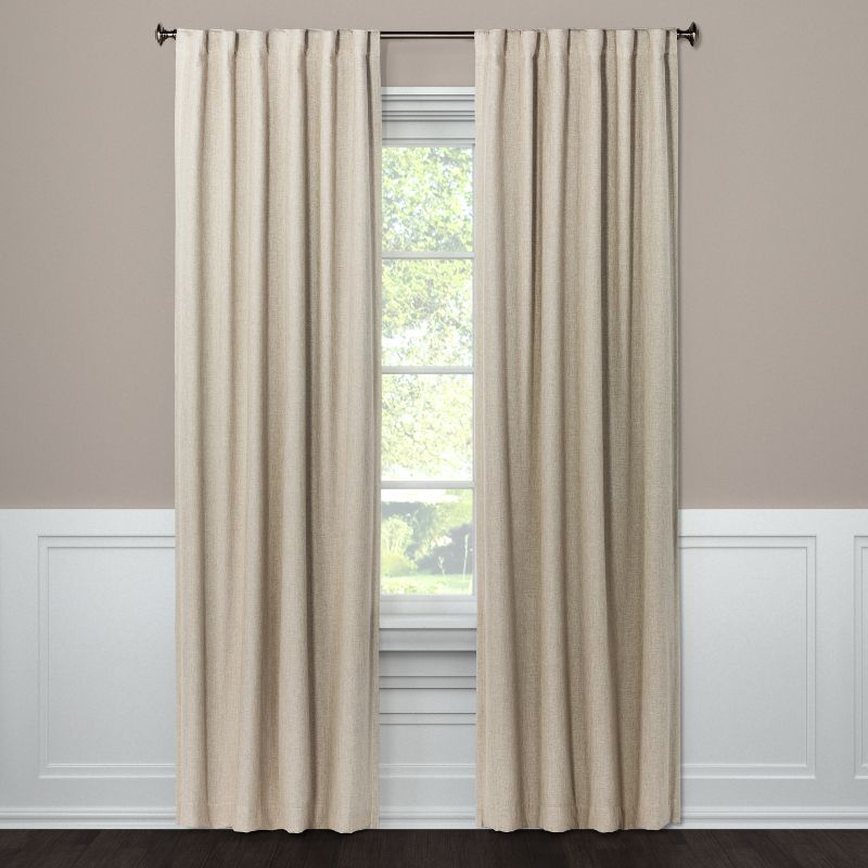 Photo 1 of 1pc Blackout Aruba Linen Window Curtain Panel - Threshold™ 50X95

