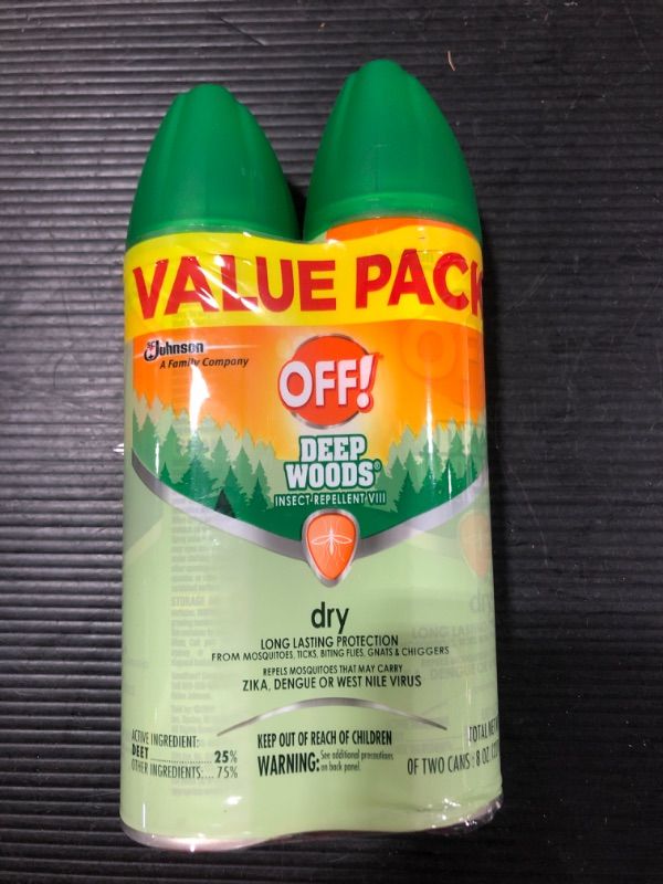 Photo 2 of (2 PACK) OFF! Deep Woods Bug Spray & Mosquito Repellent
