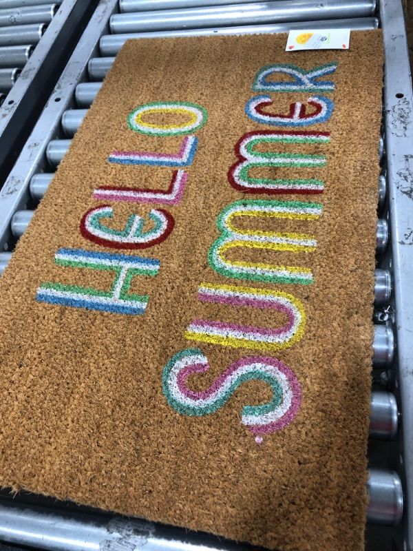 Photo 2 of 1'6x2'6 Hello Summer Doormat Brown - Sun Squad
