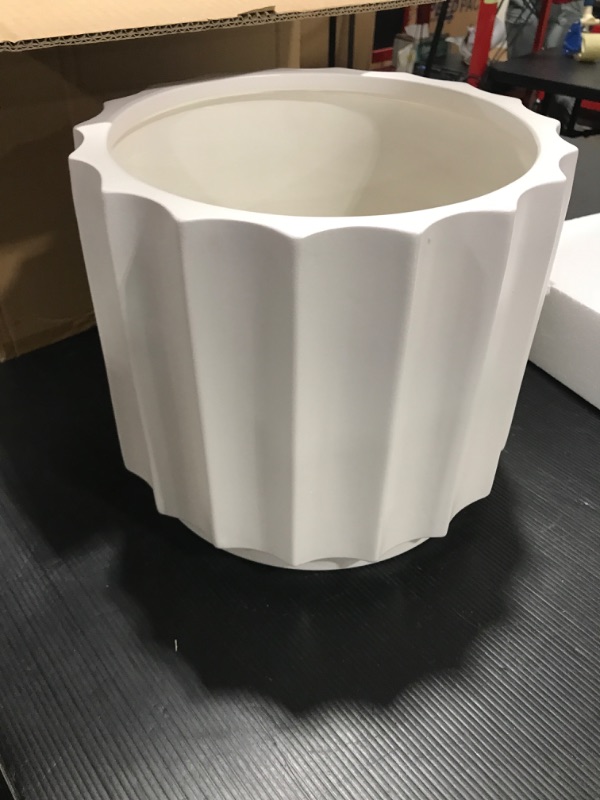 Photo 2 of 10" Outdoor Geared Stoneware Planter White - Project 62™
