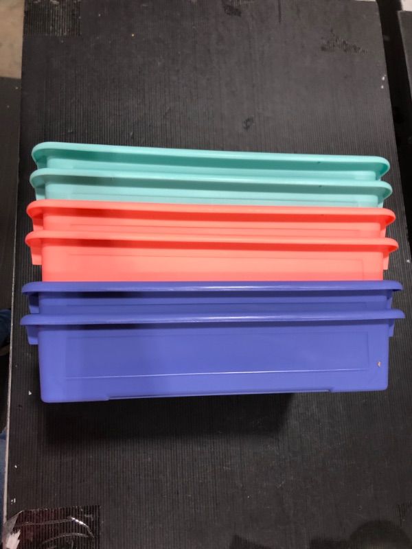 Photo 1 of ( 6 PACK) MULTI COLOR PAPER TRAYS 