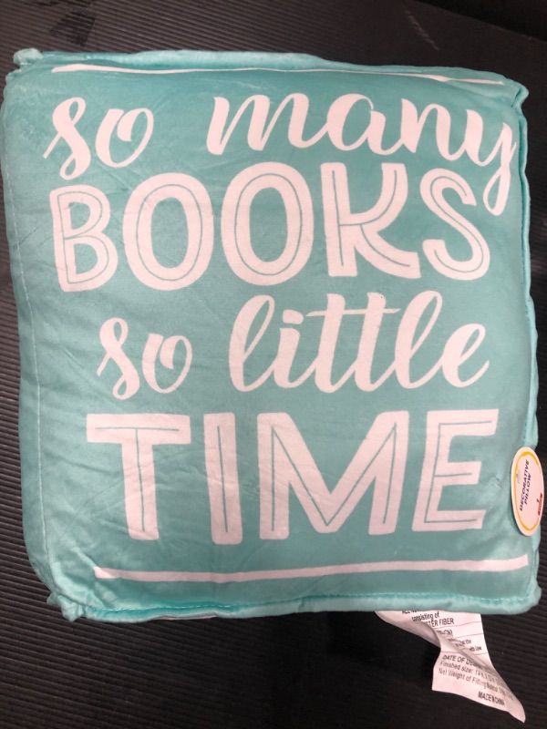 Photo 2 of “So Many Books” Back To School Decorative Pillow