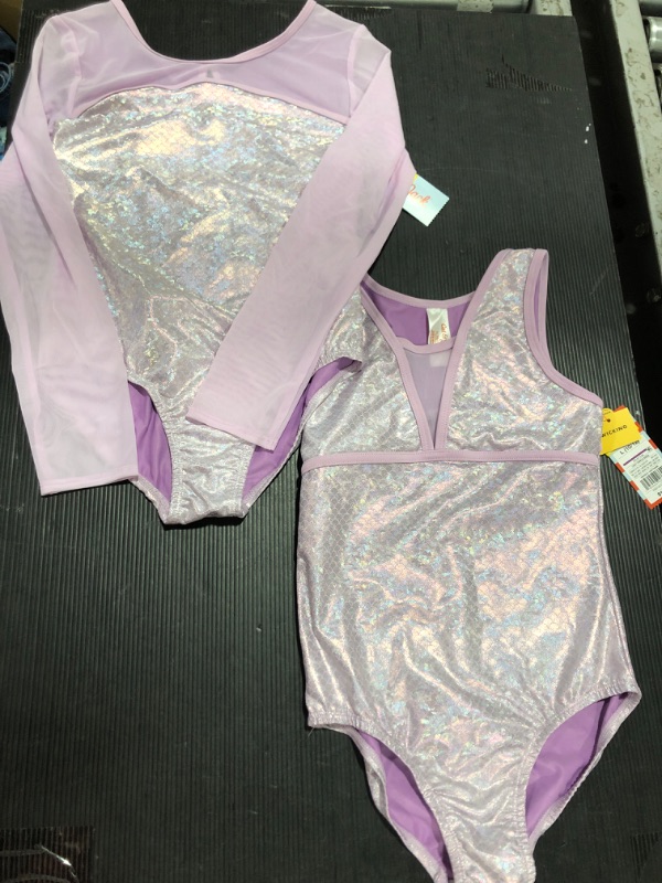 Photo 2 of (2 PACK) Girs' Shimmer Anima Gymnastics Eotard - Cat & Jack LARGE 10/12
