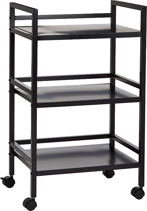 Photo 1 of Amazon Basics 3-Tier Metal Rolling Cart