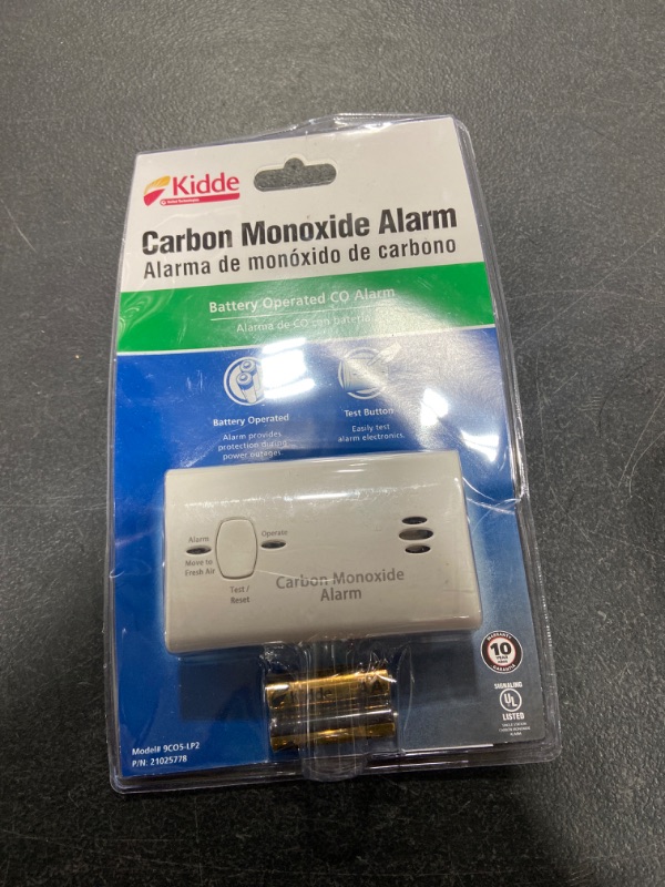 Photo 2 of Kidde Carbon Monoxide Detector, Battery Powered with LED Lights, CO Alarm