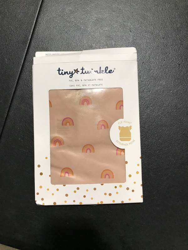 Photo 4 of (Size Lrg 2-4 Yrs)Tiny Twinkle Mess Proof Baby Bib - Waterproof Baby Apron - Great Travel Bib for Baby Eating - Baby Food Bibs