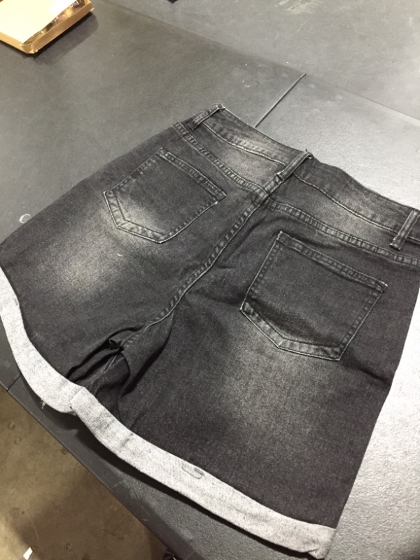 Photo 2 of  ( Size M, CLR BLK ) AE Denim Baggy Mom Shorts