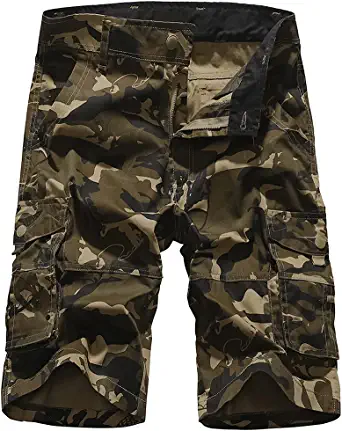 Photo 1 of  (Size 38M)HJWWIN Mens Camo Cargo Shorts Relaxed Fit Cotton Camouflage Army Shorts with Multi Pockets