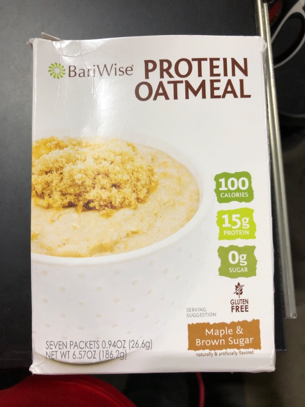 Photo 1 of BariWise Low-Carb High Protein Oatmeal / Instant Diet Hot Oatmeals - Maple and Brown Sugar - Low Carb [EXP 3-24]
