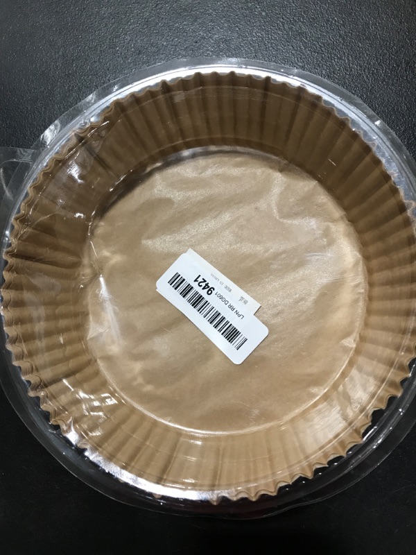 Photo 1 of 100 Pcs Disposable Air Fryer Paper Liners, 6.3" Liners for Air Fryer, Nature Airfryer Parchment Paper Liner with Waterproof and Oil-proof, Non-Stick, No Cleaning, Air Fryer Paper for Baking, Roasting
