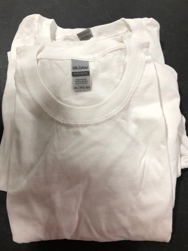 Photo 2 of [Size 3XL] Gilden Mens Long Sleeve White Shirts [2Pack] 