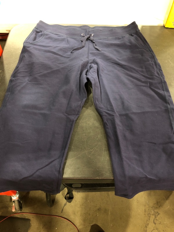 Photo 2 of [Size XL] Hanes Cotton Capris with Pockets [Navy]