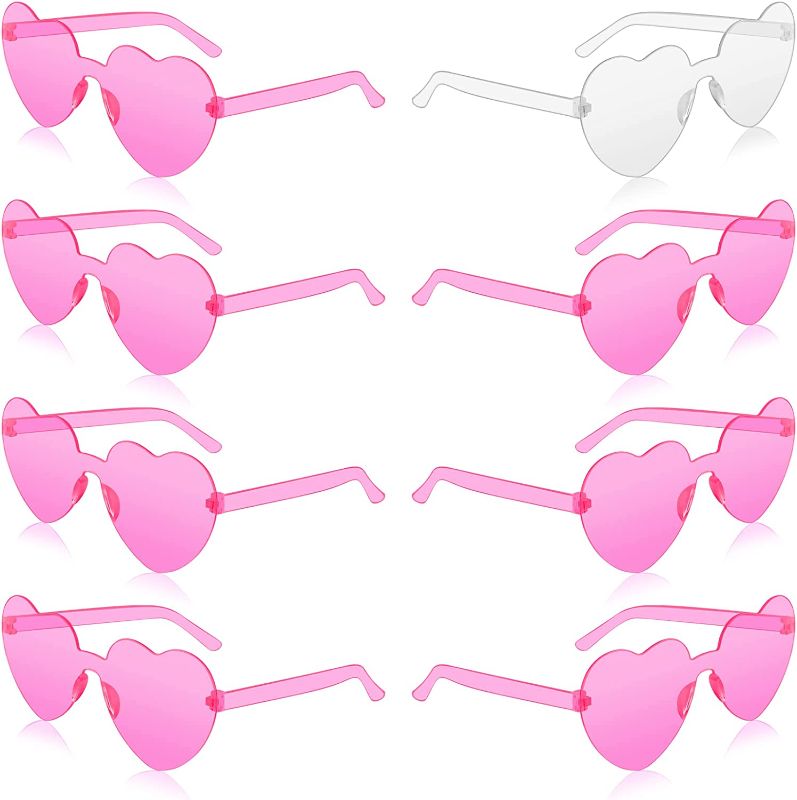 Photo 1 of 8Packs Heart Shaped Sunglasses Bulk for Women Bride & Team Bride Party