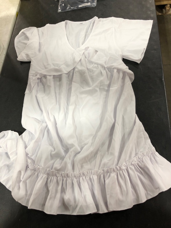 Photo 1 of [Size M] Women's White Short Dress