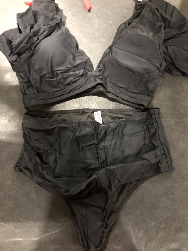 Photo 1 of [Size XL] Sporlike Womens Swimwear 2 pc [Black]