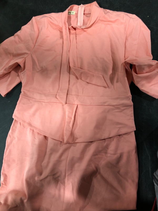 Photo 1 of [Size 2XL] Women's Cotton Soft Business Dress [Coral]