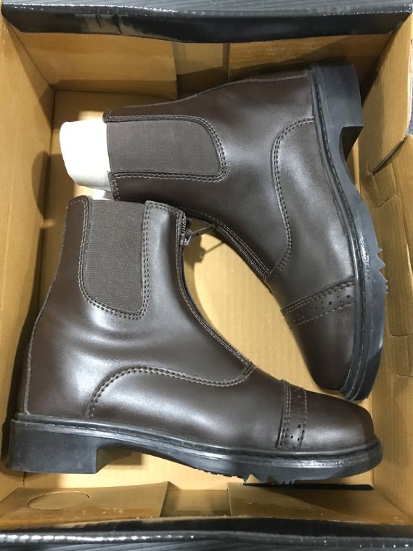 Photo 1 of [Size 2] TuffRider Children's Starter Front Zip Paddock Boots Kids Equestrian Horse Riding English Boots [Brown]