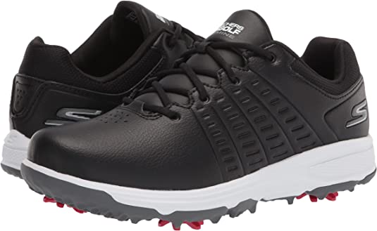 Photo 1 of [Size 7] SKECHERS Women's GO GOLF Jasmine Spiked Golf Shoes Black, 7 - Mens Golf Shoes at Academy Sports [Black]