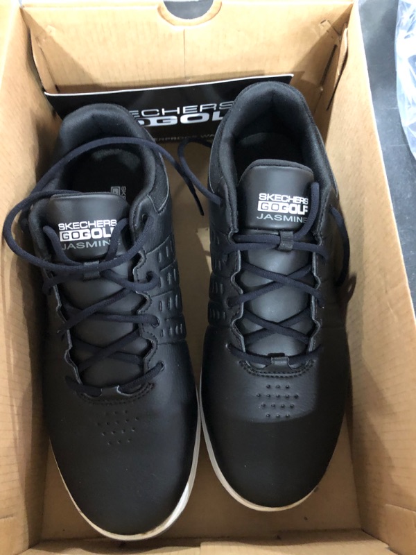 Photo 2 of [Size 7] SKECHERS Women's GO GOLF Jasmine Spiked Golf Shoes Black, 7 - Mens Golf Shoes at Academy Sports [Black]