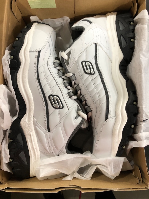 Photo 2 of [Size 11] Skechers Men's Energy Afterburn Lace-up White/Charcoal Sneaker [White]