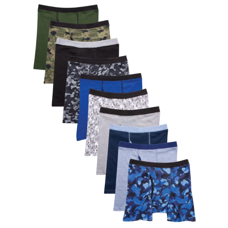 Photo 1 of [Size L] Hanes Boy's Tagless Boxer Briefs [10 Pack]