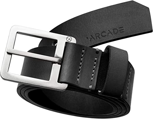 Photo 1 of [Size M34'] Arcade The Leather Unisex Padre Belt, Hidden Stretch, Alloy Buckle [Black]