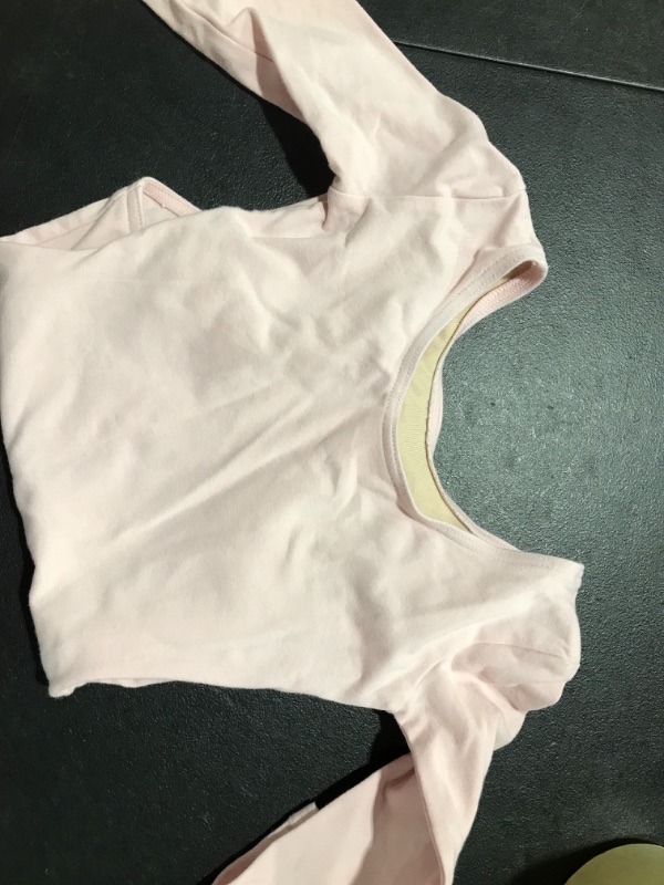 Photo 2 of ( CLR Pink, Size S) Capezio Girls' Team Basics Long Sleeve Leotard
