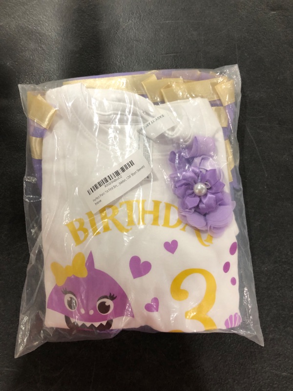 Photo 2 of [12mo] Perfect Pairs 1st Birthday baby girl tutu outfit -Purple Baby Shark Short Sleeves
