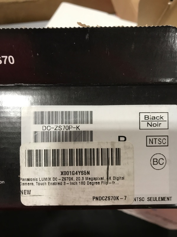 Photo 1 of Panasonic LUMIX DC-ZS70K, 20.3 Megapixel, 4K Digital Camera, Touch Enabled 3-Inch 180 Degree Flip-front Display, 30X LEICA DC VARIO-ELMAR Lens, WiFi (Black)

