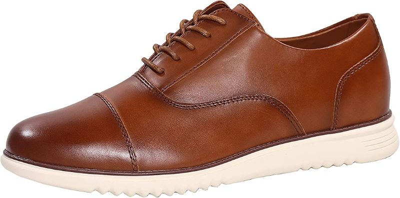 Photo 1 of [Size 9.5] EETTARO Men's Modern Cap Toe Oxford Dress Shoes Classic Formal Business Lace Up Wingtip Shoe