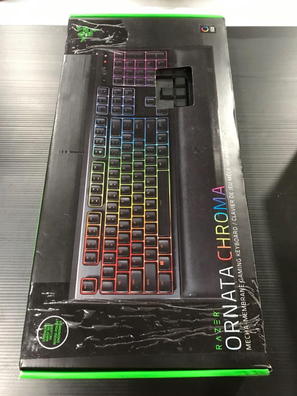 Photo 6 of Razer Ornata Chroma Gaming Keyboard: Hybrid Mechanical Key Switches - Customizable Chroma RGB Lighting - Individually Backlit Keys - Detachable Plush Wrist Rest - Programmable Macro Functionality