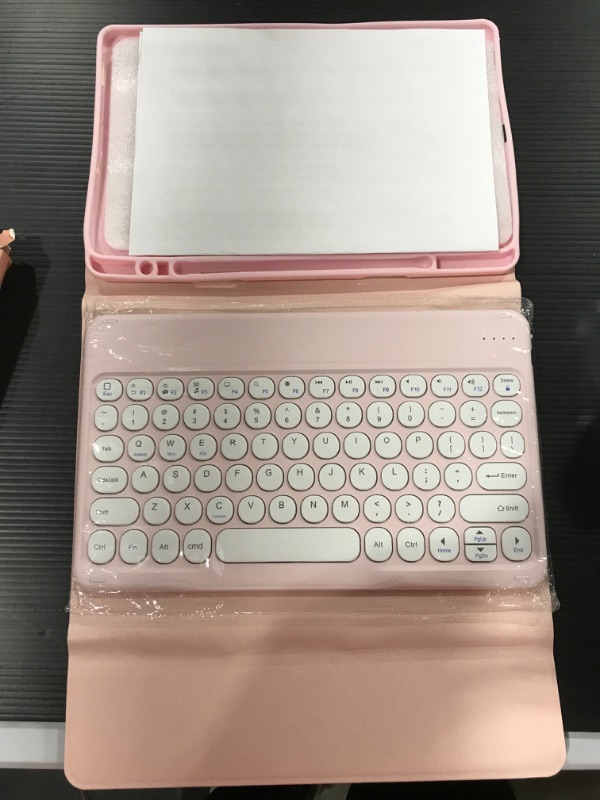 Photo 2 of Keyboard Case for Galaxy Tab S6 Lite 10.4'' 2022 2020 Model SM-P610/P613/P615/P619 Cute Round Key Color Pink