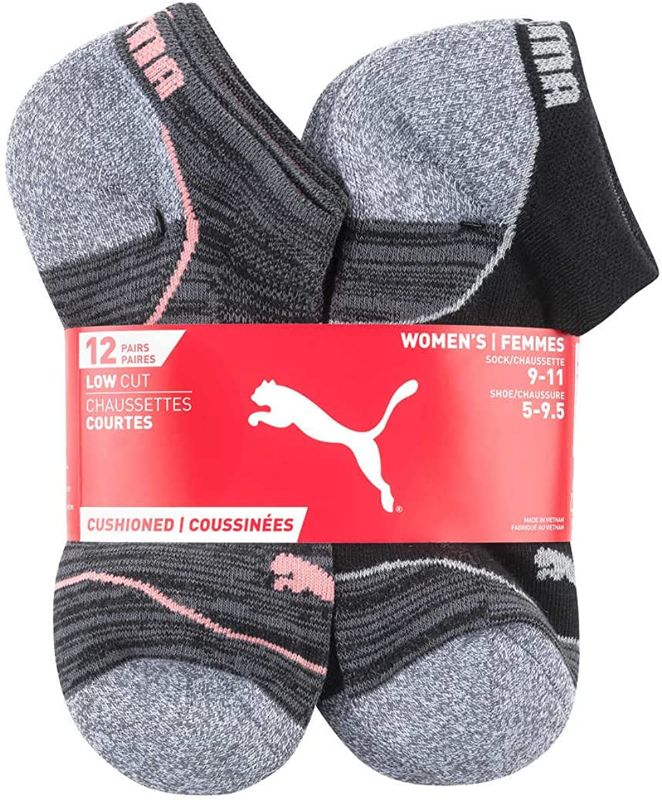 Photo 1 of [Size 6-12] Puma Women's Low Cut Cushioned Socks