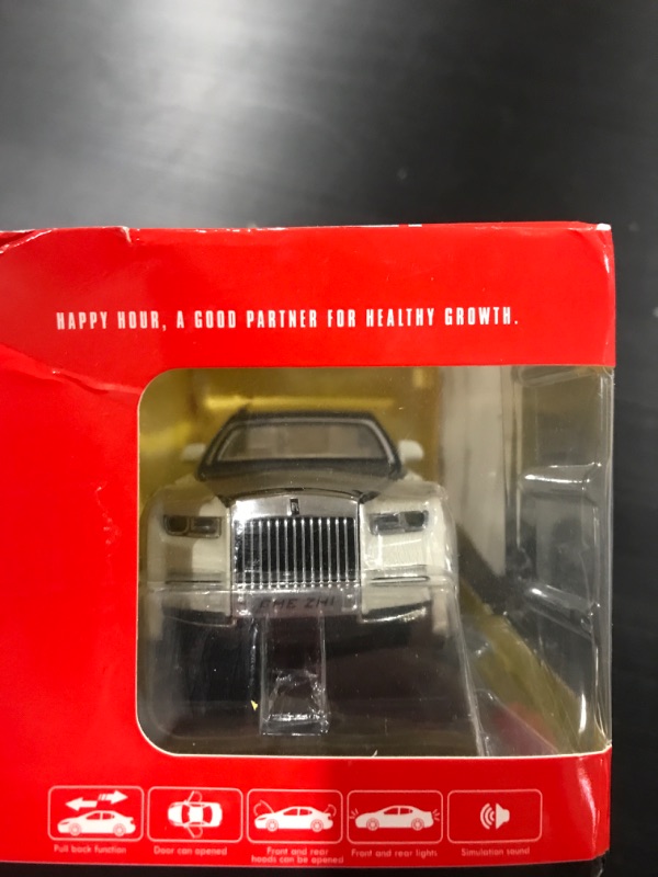 Photo 2 of Alloy Collectible White Rolls Royce Phantom Toy Pull Back Vehicles Diecast Model Car