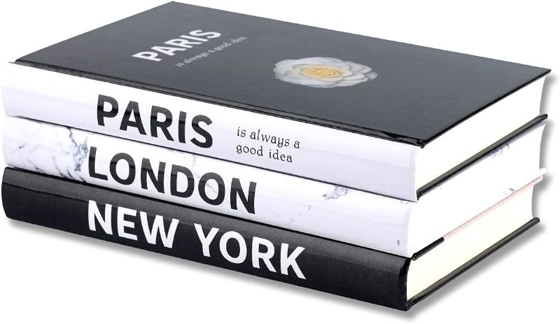 Photo 1 of 3 Pieces Fashion Decorative Book Display Books for Coffee Tables/Shelves(Paris/New York/London)