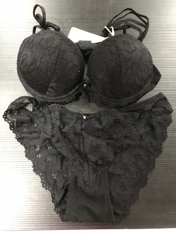 Photo 1 of [Size 34B] Shekini 2 pc lingerie [Black]