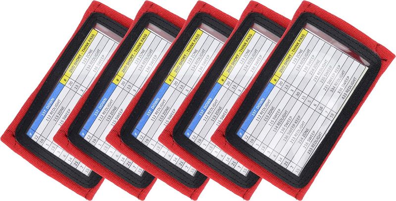 Photo 2 of [10 Pack] Sports Unlimited Adult Triple Wrist Coach for Football, Baseball, All Sports [Red]