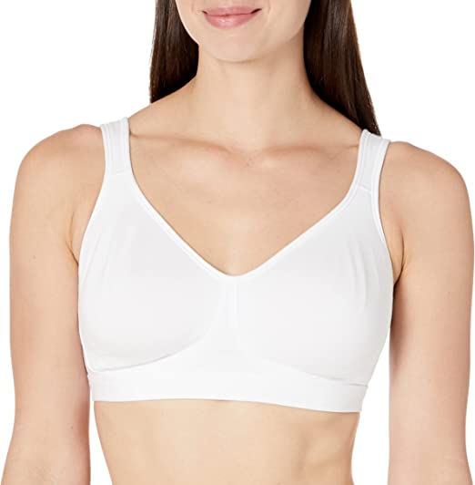 Photo 1 of [Size 42C] Playtex Women's 18 Hour Ultimate Lift and Support Cotton Stretch Wireless Bra [White]