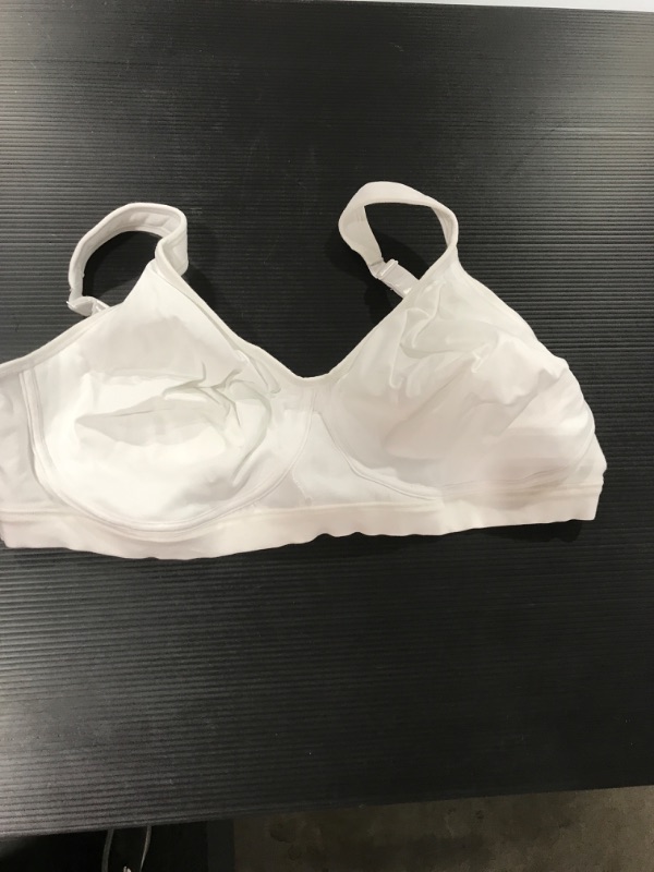 Photo 2 of [Size 42C] Playtex Women's 18 Hour Ultimate Lift and Support Cotton Stretch Wireless Bra [White]