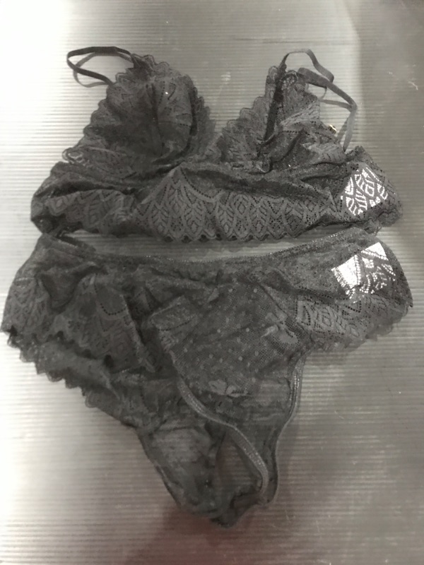 Photo 1 of [Size S] Ladies Lingerie 2 pc [Black]